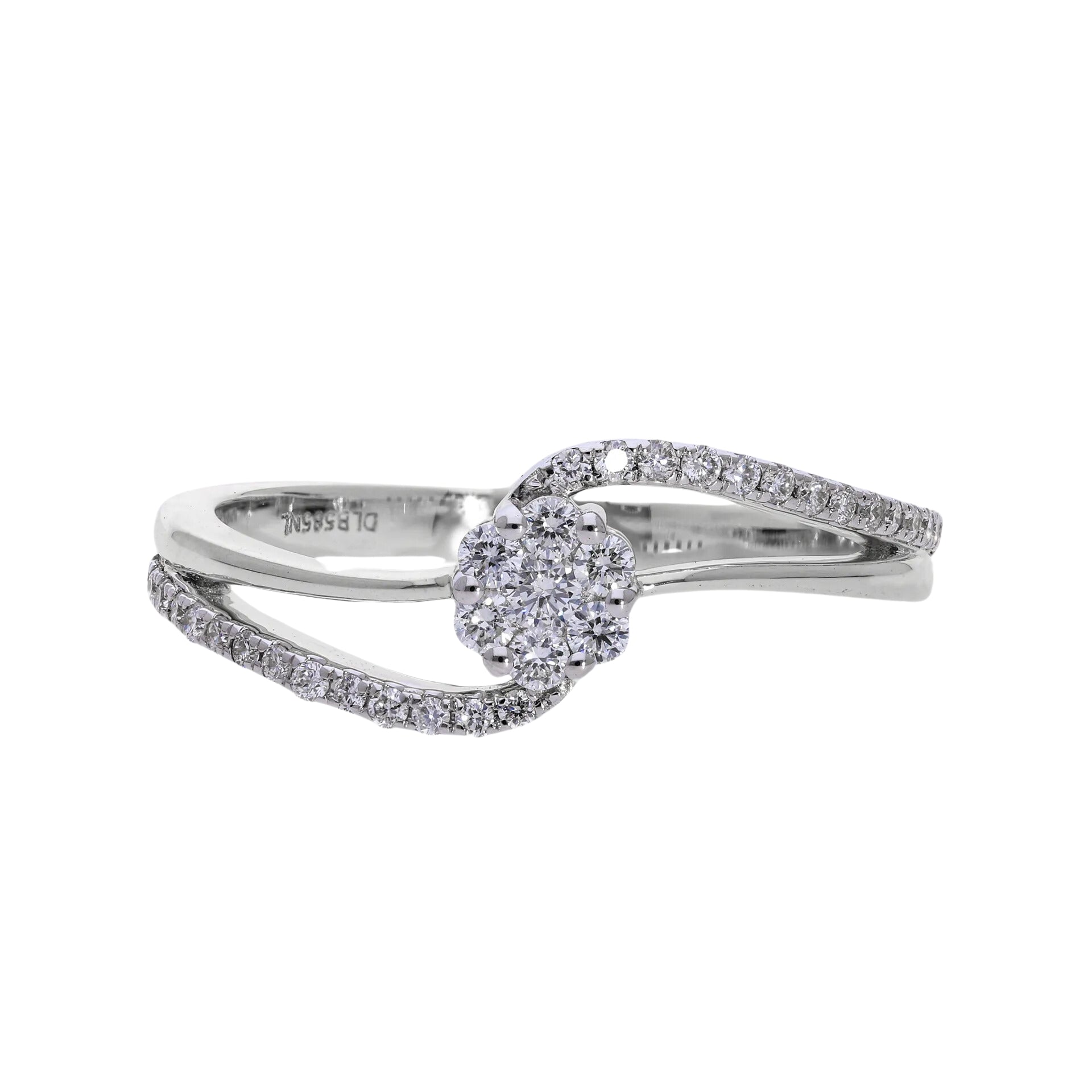0.28 Ct Natural Pavé Diamond Celeste Ring - Helodia Jewelry