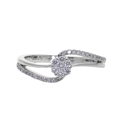 0.28 Ct Natural Pavé Diamond Celeste Ring - Helodia Jewelry