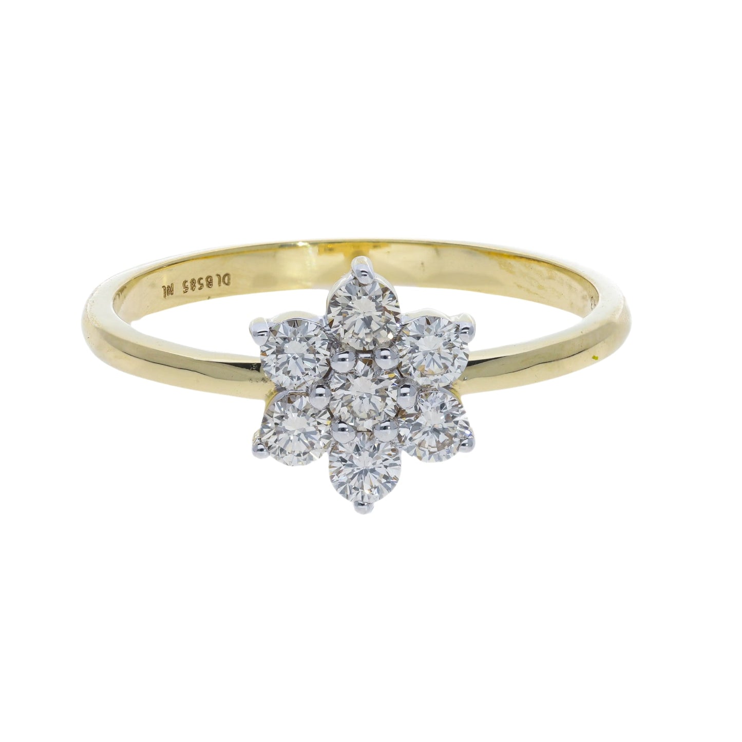 0.50 Natural Diamond Helodia's Flower Ring - Helodia Jewelry