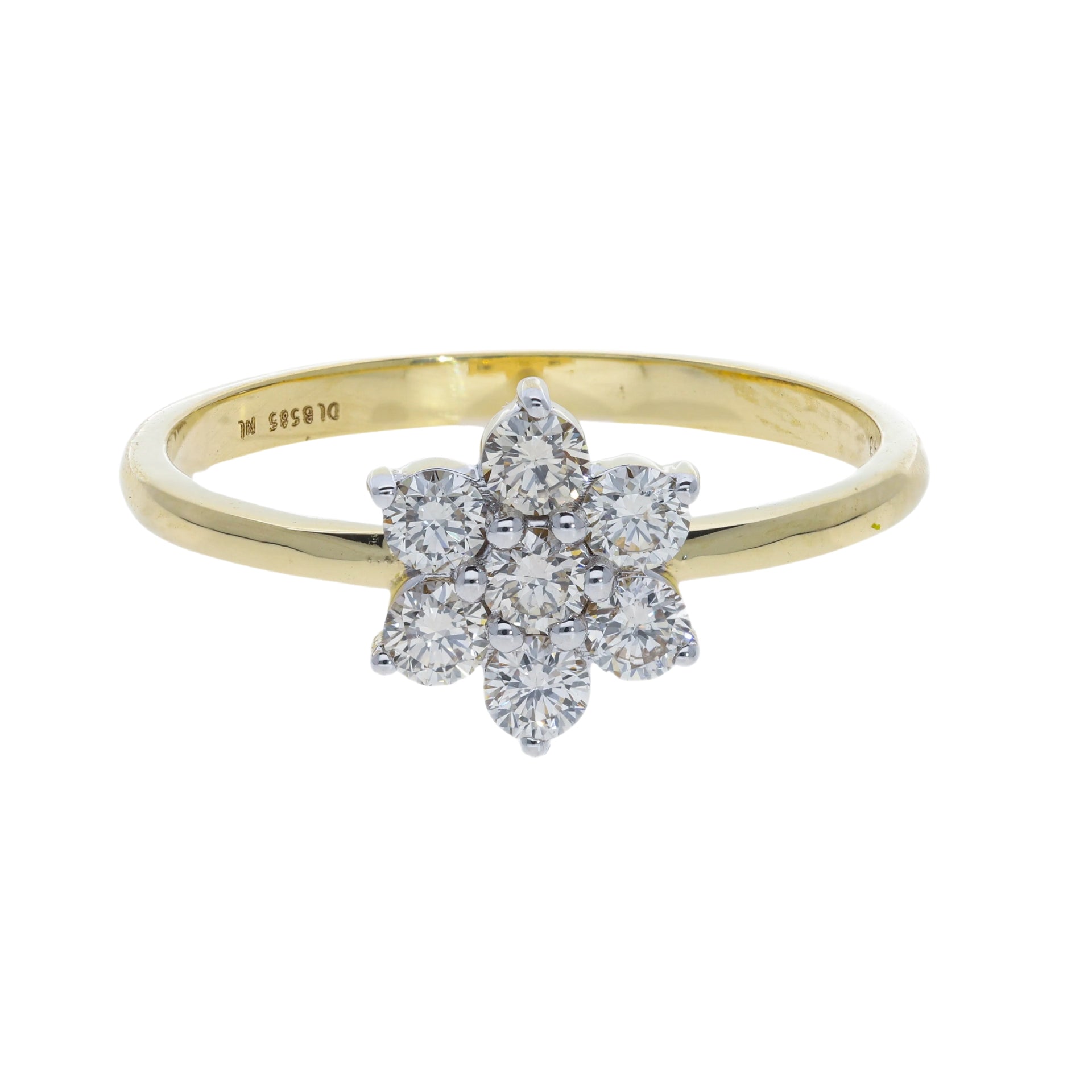 0.50 Natural Diamond Helodia's Flower Ring - Helodia Jewelry