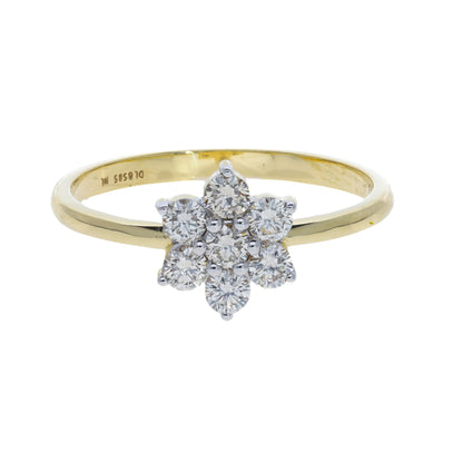 0.50 Natural Diamond Helodia's Flower Ring - Helodia Jewelry
