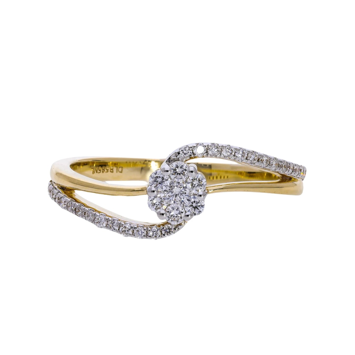 0.28 Ct Natural Pavé Diamond Celeste Ring - Helodia Jewelry