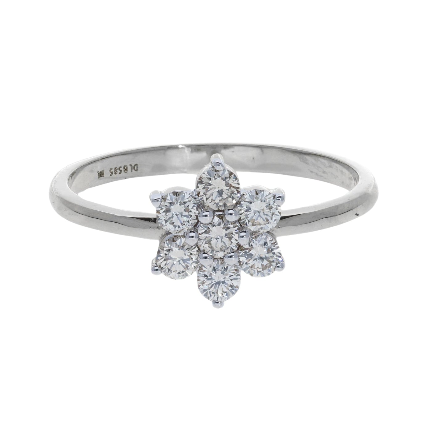 0.50 Natural Diamond Helodia's Flower Ring - Helodia Jewelry