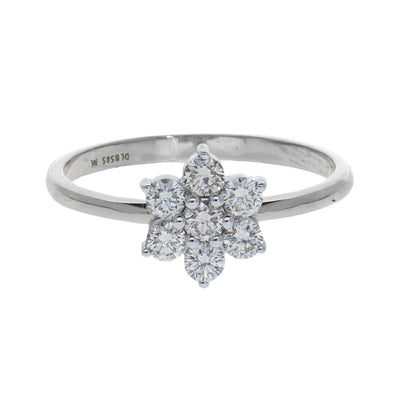0.50 Natural Diamond Helodia's Flower Ring - Helodia Jewelry