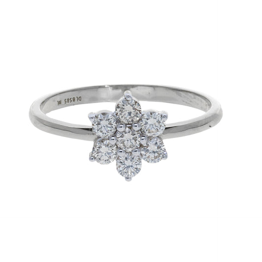 0.50 Natural Diamond Helodia's Flower Ring - Helodia Jewelry