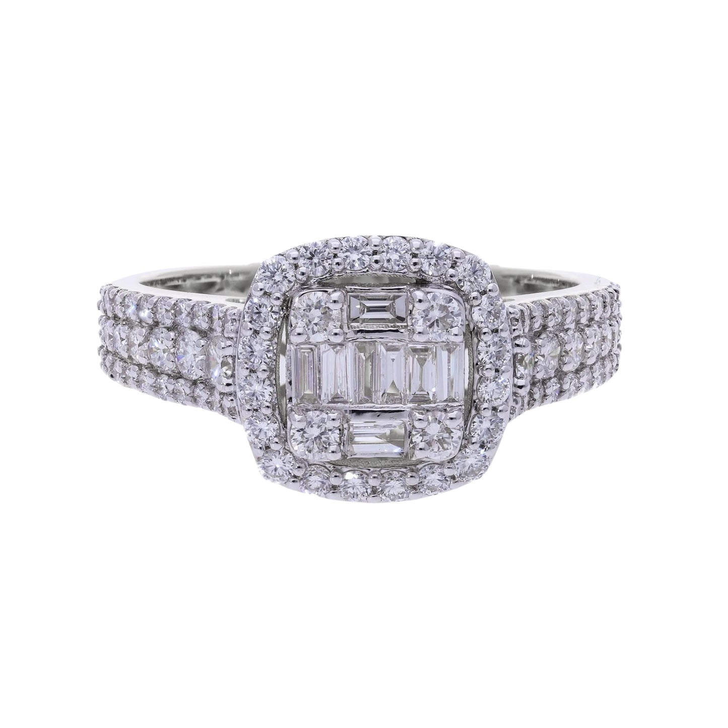 1 Ct Royal Natural Baguette Diamond Ring - Helodia Jewelry
