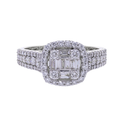 1 Ct Royal Natural Baguette Diamond Ring - Helodia Jewelry
