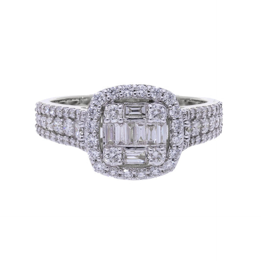 1 Ct Royal Natural Baguette Diamond Ring - Helodia Jewelry