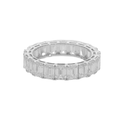 5.13 Ct Lab Grown Baguette Diamond Eternity Ring - Helodia Jewelry