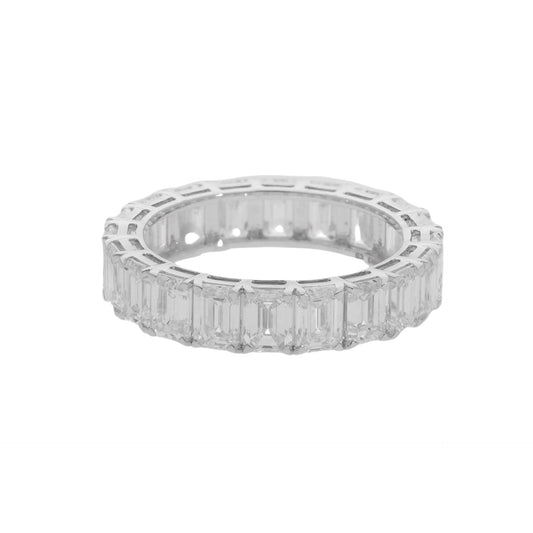 5.13 Ct Lab Grown Baguette Diamond Eternity Ring - Helodia Jewelry