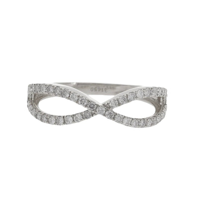 0.40 Ct Natural Diamond Infinity Ring - Helodia Jewelry