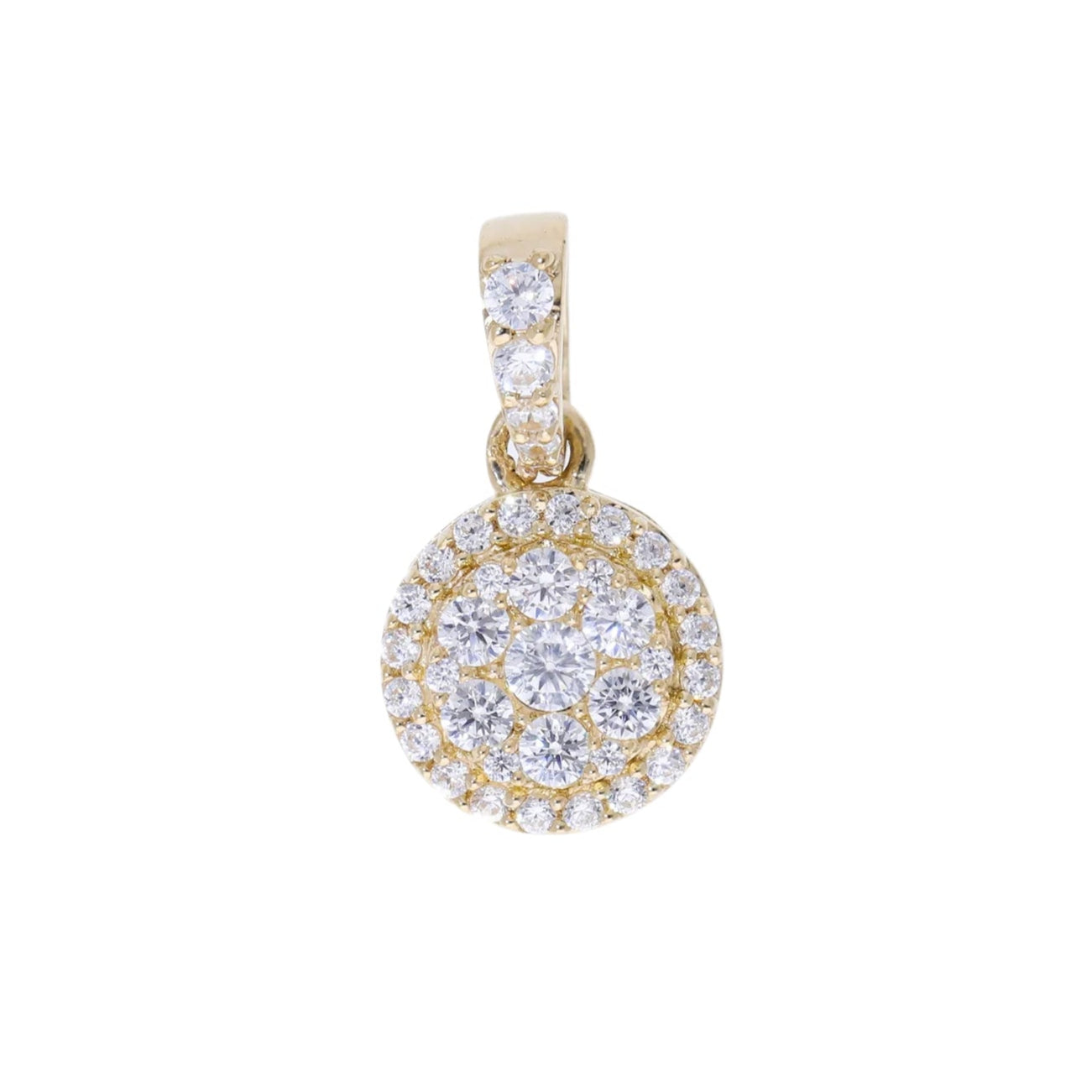0.40 Ct Natural Diamond Round Shaped Halo Charm