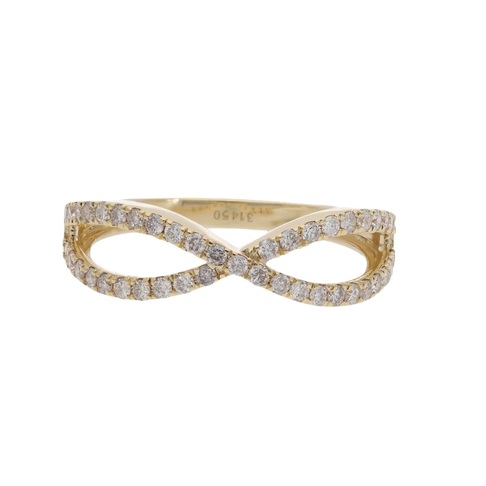 0.40 Ct Natural Diamond Infinity Ring - Helodia Jewelry