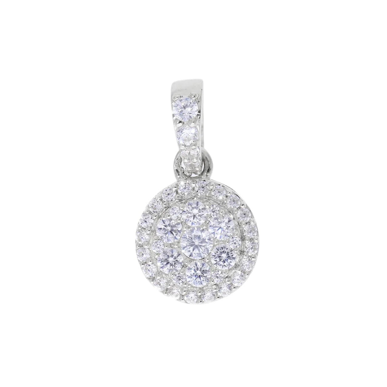 0.40 Ct Natural Diamond Round Shaped Halo Charm