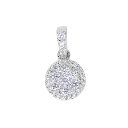 0.40 Ct Natural Diamond Round Shaped Halo Charm