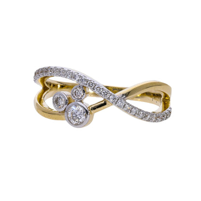 0.36 Ct Natural Pavé Diamond Infinity Ring - Helodia Jewelry