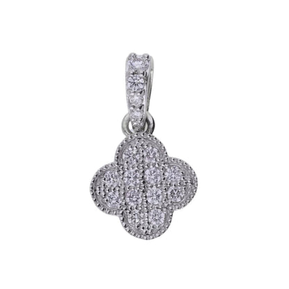 0.15 Ct Natural Diamond Clover Charm