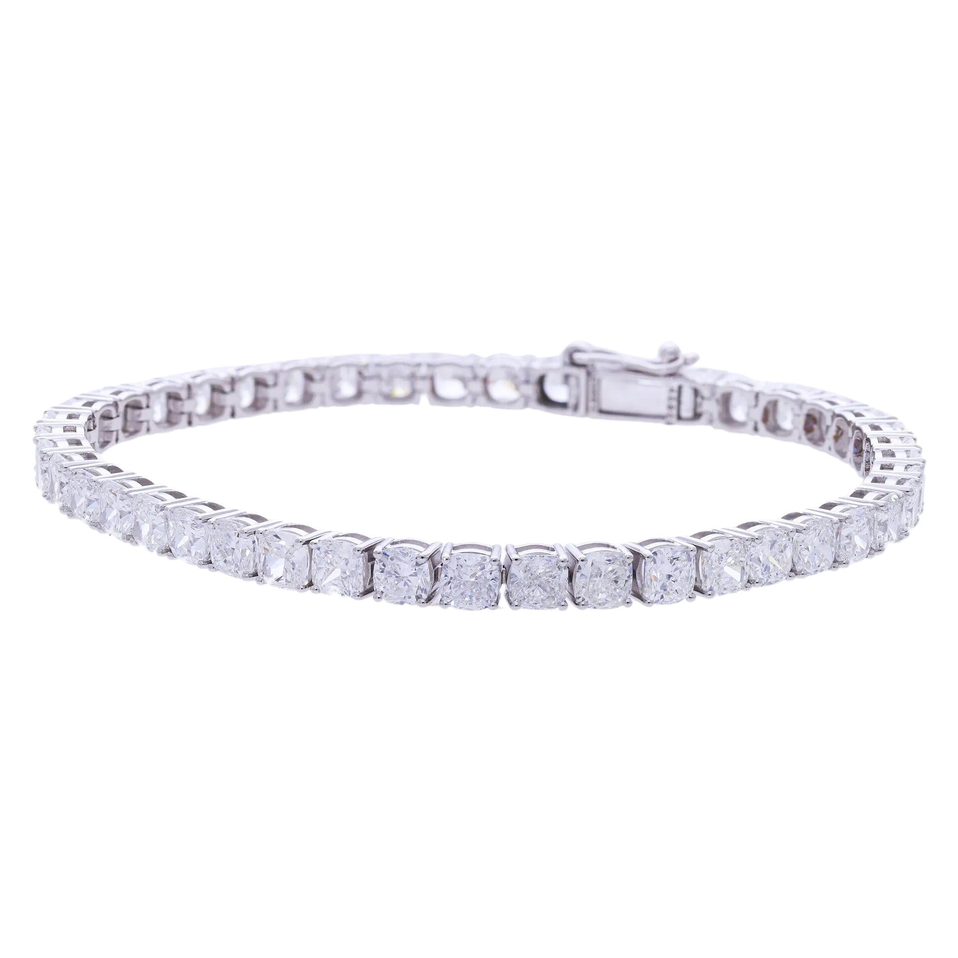 12.26 Ct Lab Grown Cushion Diamond Tennis Bracelet - Helodia Jewelry
