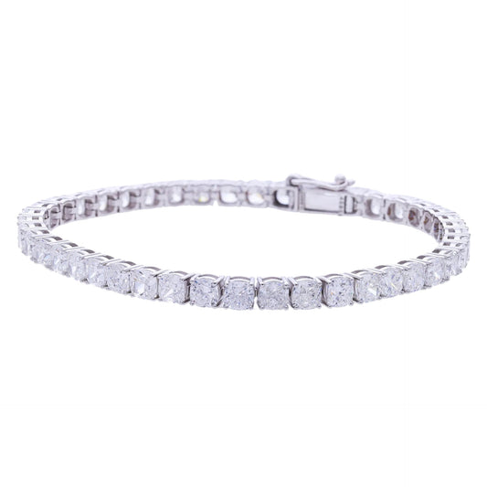 12.26 Ct Lab Grown Cushion Diamond Tennis Bracelet - Helodia Jewelry
