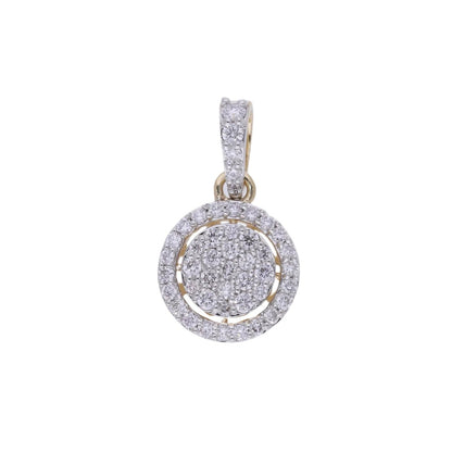 0.40 Ct Natural Diamond Round Shaped Halo Charm