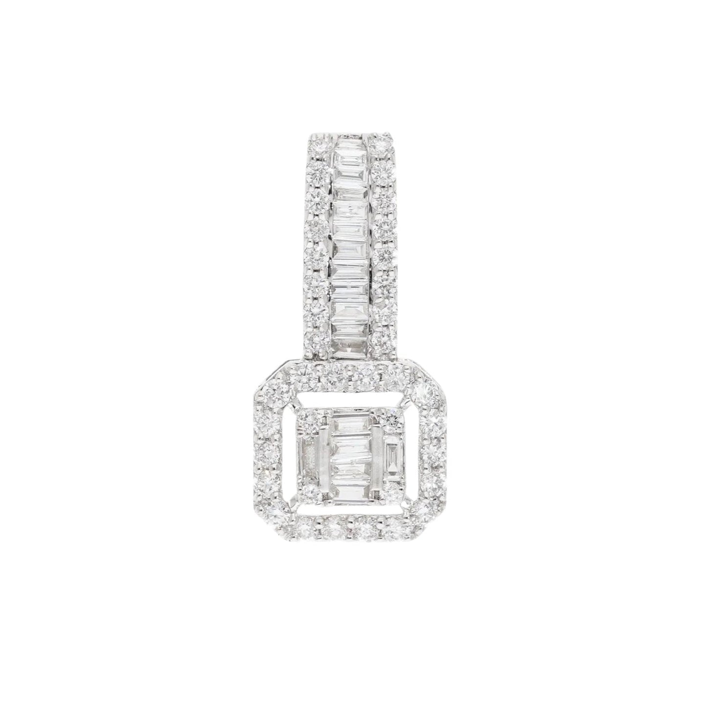 0.50 Ct Natural Baguette Diamond Charm