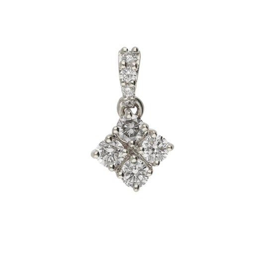 0.30 Ct Natural Diamond Rhombus Charm