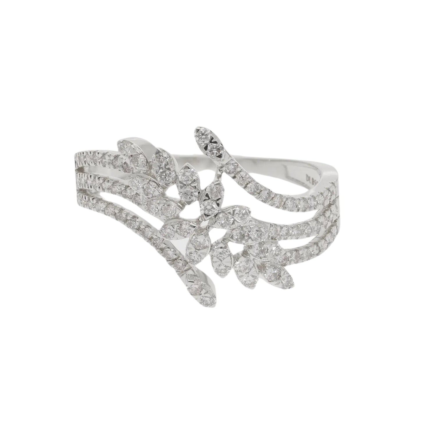 0.64 Ct Natural Pavé Diamond Athena Ring - Helodia Jewelry