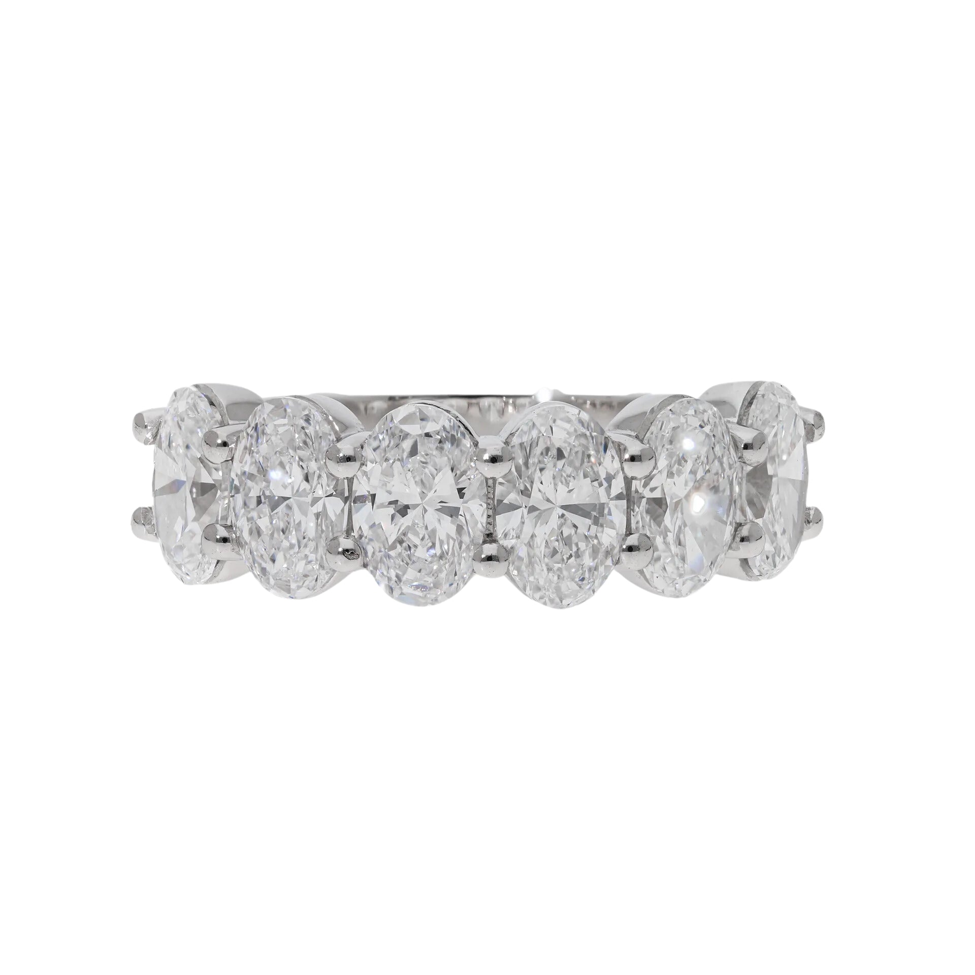 3.11 Ct Lab Grown Oval Cut Diamond Eternity Ring - Helodia Jewelry