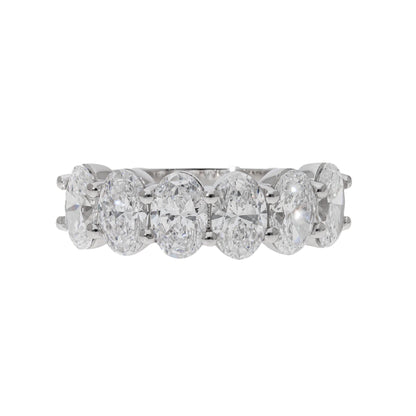 3.11 Ct Lab Grown Oval Cut Diamond Eternity Ring - Helodia Jewelry