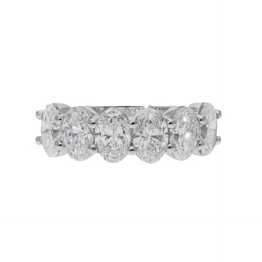 3.11 Ct Lab Grown Oval Cut Diamond Eternity Ring - Helodia Jewelry