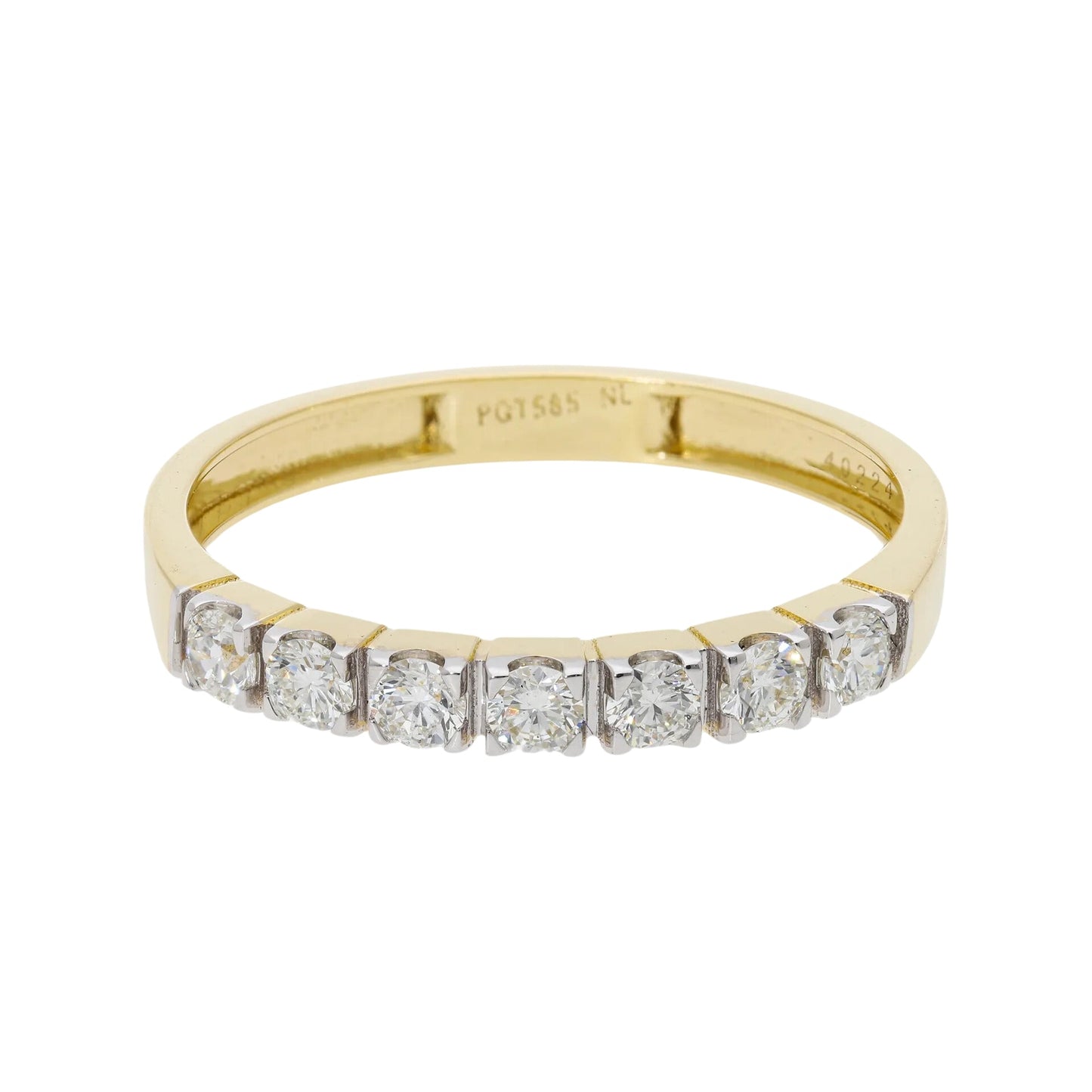 0.40 Ct Natural Pavé Diamond Eternity Ring - Helodia Jewelry