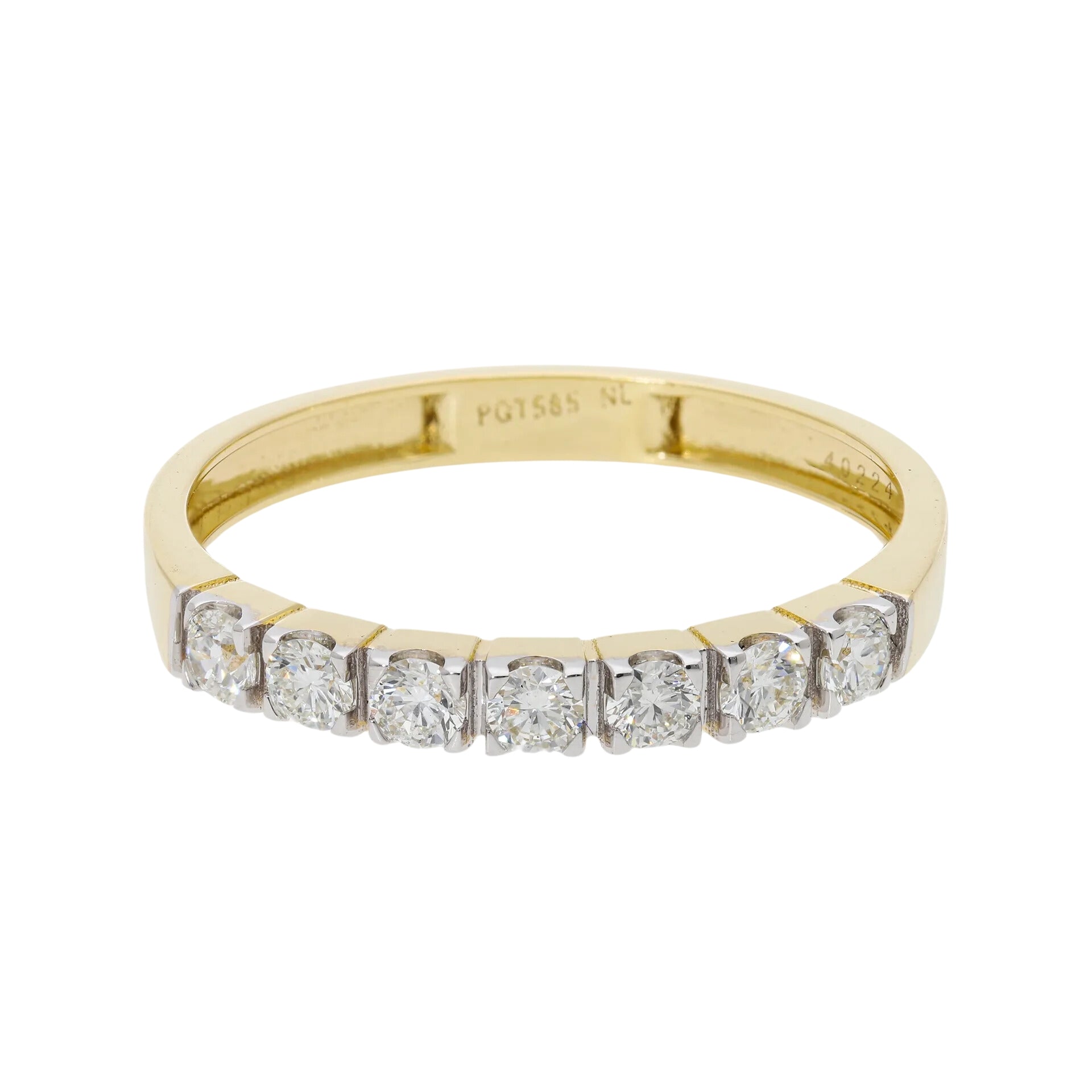 0.40 Ct Natural Pavé Diamond Eternity Ring - Helodia Jewelry