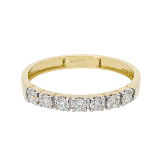 0.40 Ct Natural Pavé Diamond Eternity Ring - Helodia Jewelry