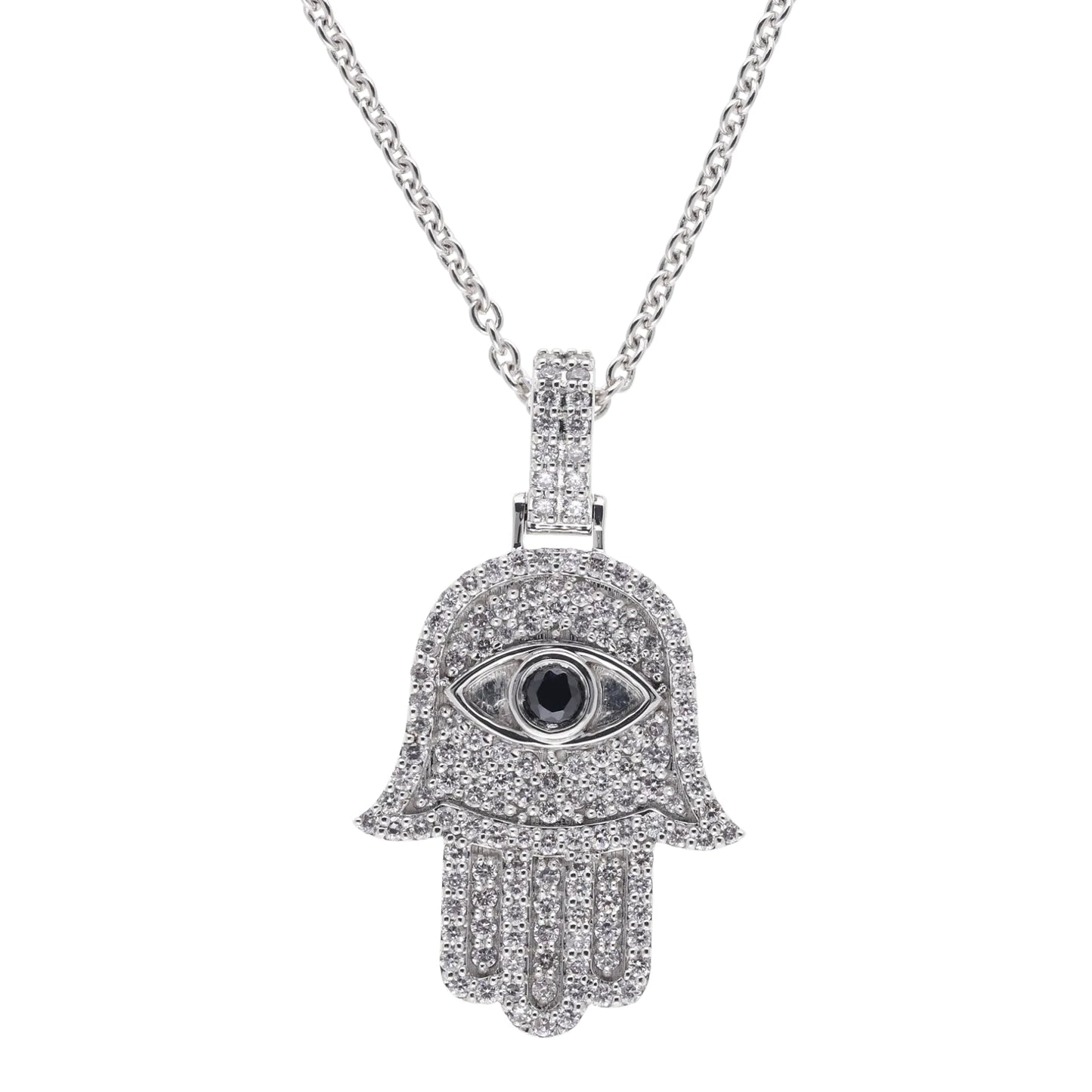 Natural Diamond Hamsa Charm
