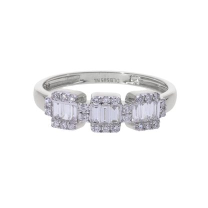 0.40 Ct Natural Baguette Diamond Celeste Ring - Helodia Jewelry