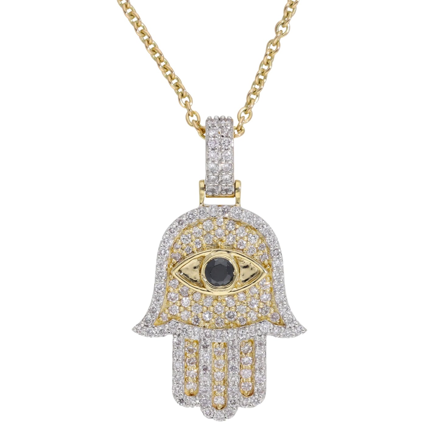 Natural Diamond Hamsa Charm