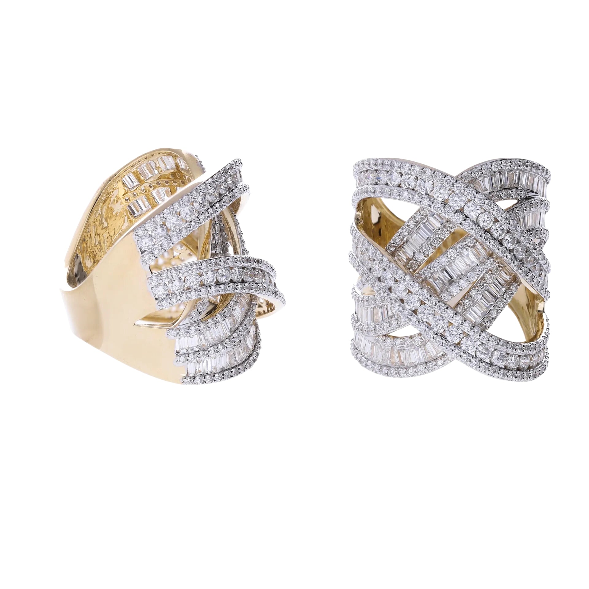 3.80 Ct Royal Natural Baguette Diamond Ring - Helodia Jewelry