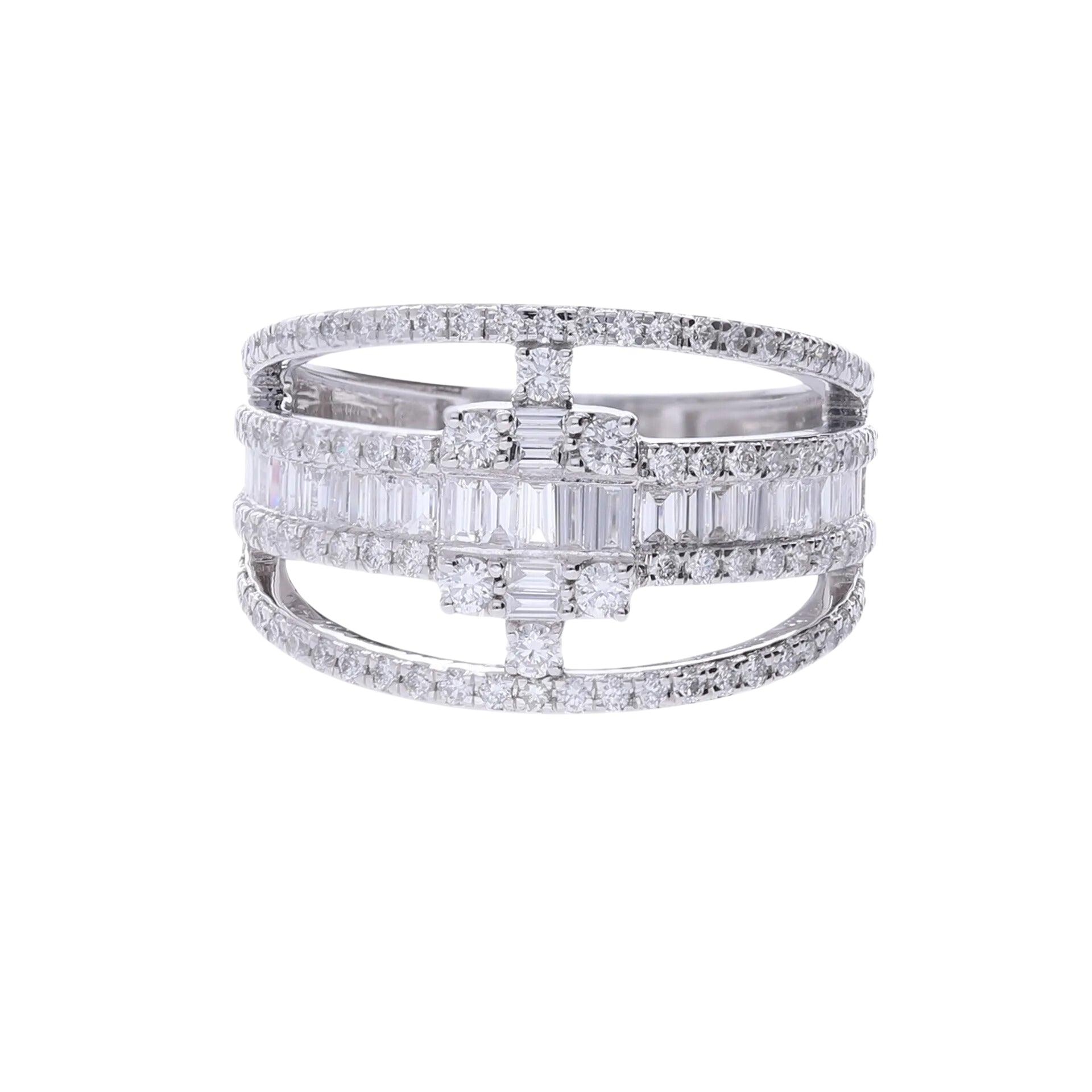 1.20 Ct Natural Baguette Diamond Divine Ring - Helodia Jewelry