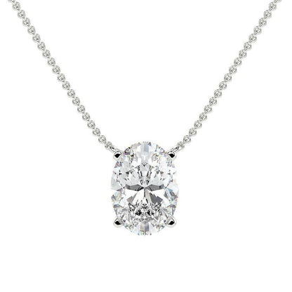Lab Grown Diamond Solitaire Necklace - Helodia Jewelry